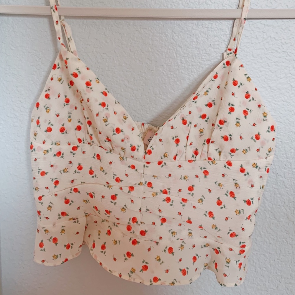 lovely floral summer tank top